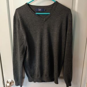 Merino Wool Men's J Crew V-Neck Sweater